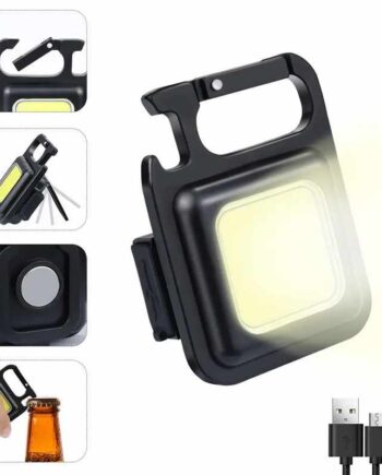 Kraftig LED COB Multilygte med karabinhage