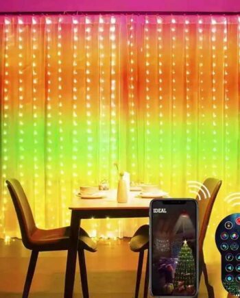 LED gardin Med App Styring - 400 LED - 2 x 2 m