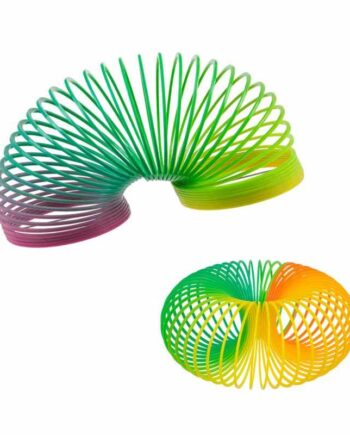 Regnbuefarvet slinky fjeder