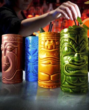 Tiki Cocktail krus, 4 stk