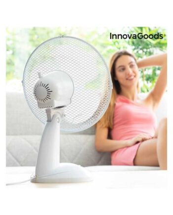 Hvid  ventilator  til  skrivebord    Ø  30  cm  35W