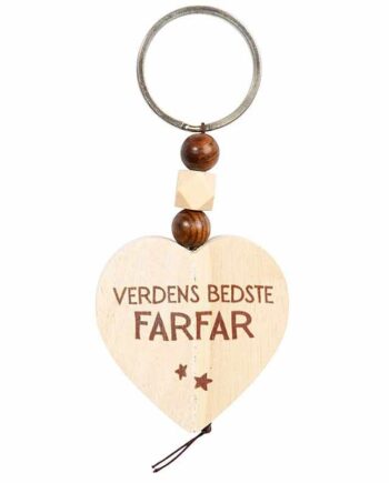 Verdens bedste farfar nøglering i træ