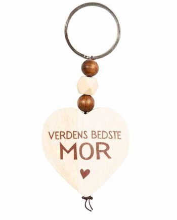 Verdens bedste mor nøglering i træ