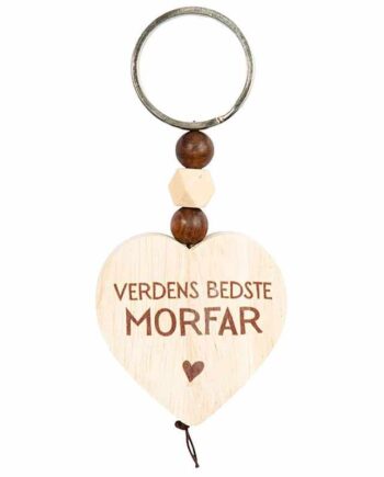 Verdens bedste morfar nøglering i træ