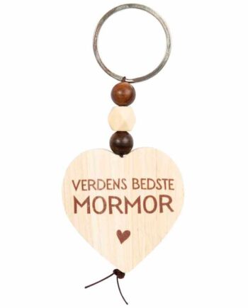 Verdens bedste mormor nøglering i træ
